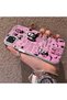 Oppo A15/A15S Compatible Pink Horror Movie Mask Patterned Acrylic Back Silicone Edge Phone Case - 3