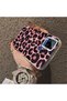 Realme C15/C25/C25S Compatible Pink Back Black Leopard Pattern Acrylic Back Silicone Edge Phone Case - 4