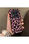 For Xiaomi Redmi Note 14 Pro 4G/5G Compatible Pink Back Black Leopard Pattern Acrylic Back Silicone Edge Phone Case - 3
