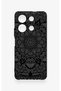 Infinix Note 30 Compatible Black and White Mandala Pattern Silicone Case - 3