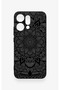 Oppo Reno 14 Compatible Black and White Mandala Patterned Silicone Case - 2
