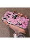 Pink Horror Movie Mask Patterned Acrylic Back Silicone Edge Phone Case Compatible with Samsung Galaxy A30/A20 - 3