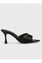 Women's Summer 8cm Thin Heeled Slippers - 230 3173 - Black
