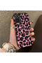 Xiaomi Redmi Note 10 4G/Note 10S Compatible Pink Back Black Leopard Pattern Acrylic Back Silicone Edge Phone Case - 3