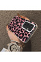 Samsung Galaxy S24 Compatible Pink Back Black Leopard Pattern Acrylic Back Silicone Edge Phone Case - 4