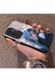 Samsung Galaxy S24 Compatible Blue Haired Anime Girl Patterned Acrylic Back Silicone Edge Phone Case - 3