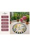 Aura La Dolce Vita Written Summer Themed Woven Base Decorative Carpet Aura4088 - 4