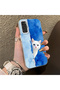 Samsung Galaxy S20 Fe 4G/5G Compatible Cute White Cat Pattern Acrylic Back Silicone Edge Phone Case - 2