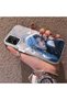 Samsung Galaxy A06 4G/5G Compatible Blue Haired Anime Girl Patterned Acrylic Back Silicone Edge Phone Case - 3