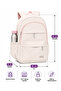 Beige Middle School High School School Backpack 9105 Daily Backpack with 15.6 Laptop Compartment - 5