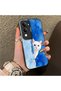 Vivo Y19/Y19S 5G/Y19E Compatible Cute White Cat Pattern Acrylic Back Silicone Edge Phone Case - 2