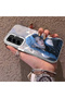 Samsung Galaxy A36/A56 Compatible Blue Haired Anime Girl Patterned Acrylic Back Silicone Edge Phone Case - 3