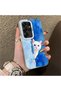 Samsung Galaxy S25 Ultra Compatible Cute White Cat Pattern Acrylic Back Silicone Edge Phone Case - 2