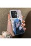 Vivo V60 Compatible Blue Haired Anime Girl Patterned Acrylic Back Silicone Edge Phone Case - 2