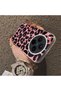 Vivo X300 Compatible Pink Back Black Leopard Pattern Acrylic Back Silicone Edge Phone Case - 4