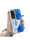 Vivo Y31/Y21D Compatible Cute White Cat Pattern Acrylic Back Silicone Edge Phone Case