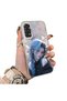 Xiaomi Redmi Note 11/Note 11S Compatible Blue Haired Anime Girl Patterned Acrylic Back Silicone Edge Phone Case