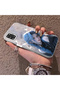 Samsung Galaxy A31 Compatible Blue Haired Anime Girl Patterned Acrylic Back Silicone Edge Phone Case - 3