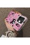 Oppo A5 Pro 4G/5G Compatible Pink Horror Movie Mask Patterned Acrylic Back Silicone Edge Phone Case - 4
