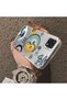 Oppo A15/A15S Compatible Sun-Moon Eye and Wave Butterfly Pattern Acrylic Back Silicone Edge Phone Case - 4