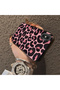 iPhone XS Max Compatible Pink Back Black Leopard Pattern Acrylic Back Silicone Edge Phone Case - 4