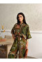 Women's colorful ethnic patterned shirt and pants two-piece viscose set - 5