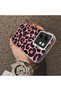 Infinix Smart 9 Compatible Pink Back Black Leopard Pattern Acrylic Back Silicone Edge Phone Case - 4