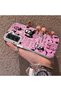 Samsung Galaxy S21 Fe Compatible Pink Horror Movie Mask Patterned Acrylic Back Silicone Edge Phone Case - 4