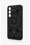 Samsung A55 Compatible Black and White Mandala Patterned Silicone Case - 4