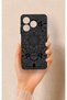 Realme C63 Compatible Black and White Mandala Patterned Silicone Case