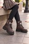 Orthopedic Lace-Up Zippered Girls' Boots Shoes Black Girls' Boots