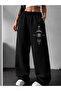 Unisex Moon Cycle Printed Winter Baggy Sweatpants - 2