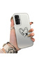 Samsung Galaxy A15 4G/5G Compatible Stripe Heart and Airplane Pattern Non-Transparent Acrylic Back Silicone Edge Phone Case