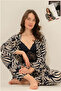 Women'S, Modal, (Socks as a Gift), Navy Blue, 3-Piece Set - 4