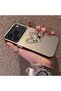 iPhone 17 Pro Max Compatible Line Heart and Airplane Pattern Non-Transparent Acrylic Back Silicone Edge Phone Case - 3