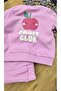 Girl's Apple Embroidered Combed Cotton Long Sleeve Set Spring and Winter - 2