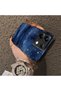 Xiaomi Poco X6 Compatible Navy Blue Watercolor Mountain-Star Art Pattern Acrylic Back Silicone Edge Phone Case - 4