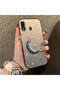 Samsung Galaxy A30/A20 Compatible Silver Carved Moon and Star Pattern Non-Transparent Acrylic Back Silicone Edge Case - 2