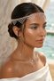 Modern Stone Hair Chain with Crystal Stones Bridal Hair Jewelry Bridal Hair Accessory - 3