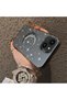 iPhone 13 Mini Compatible Silver Carved Moon and Star Pattern Non-Transparent Acrylic Back Silicone Edge Case - 4