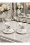 Classic Iris Elegance Porcelain 2-Person Coffee Cup Set 4 Pieces - 4