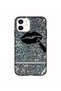 Protective Case Cover For Apple iPhone 11 Lipstick On Silver Glitter Design Multicolour