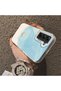 Cute Little Flower Pattern Acrylic Back Silicone Edge Phone Case Compatible with Samsung Galaxy S21 Fe - 5