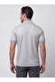 Gray Micro Patterned Regular Fit Men's Polo Neck T-Shirt - 2