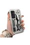 Samsung Galaxy S24 Plus Compatible Canned Sardine Fish Sketch Pattern Non-Transparent Acrylic Back Silicone Edge Case
