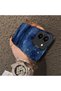 Vivo Y36 4G/5G Compatible Navy Blue Watercolor Mountain-Star Art Pattern Acrylic Back Silicone Edge Phone Case - 4