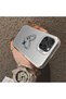 iPhone 16 Pro Compatible Stripe Heart and Airplane Pattern Non-Transparent Acrylic Back Silicone Edge Phone Case - 4