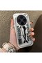 Vivo X300 Compatible Canned Sardine Fish Sketch Patterned Non-Transparent Acrylic Back Silicone Edge Case - 2