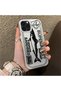 iPhone 13 Pro Max Compatible Canned Sardine Fish Sketch Pattern Non-Transparent Acrylic Back Silicone Edge Case - 2