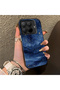 Xiaomi Mi 15t Pro Compatible Navy Blue Watercolor Mountain-Star Art Pattern Acrylic Back Silicone Edge Phone Case - 2